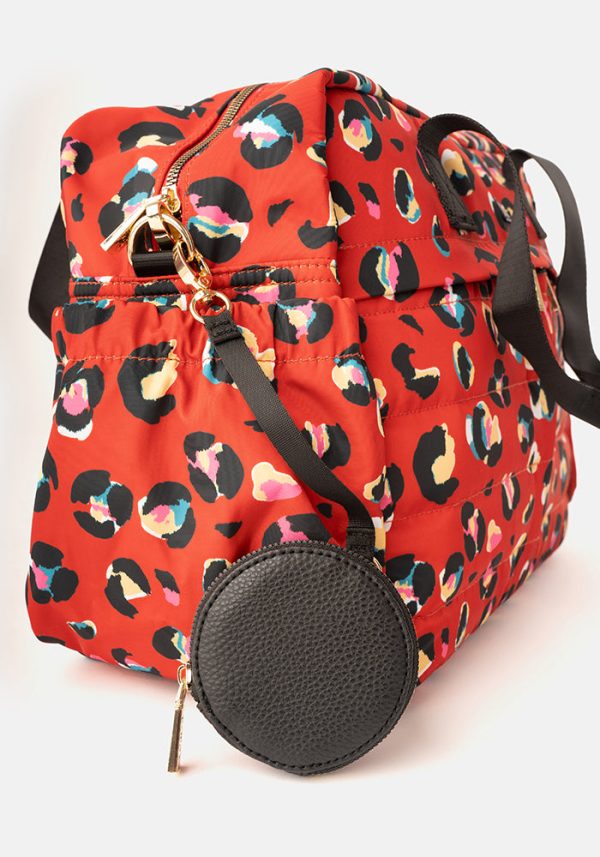 Red Animal Print Holdall For Discount