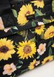 Black Sunflower Print Holdall on Sale