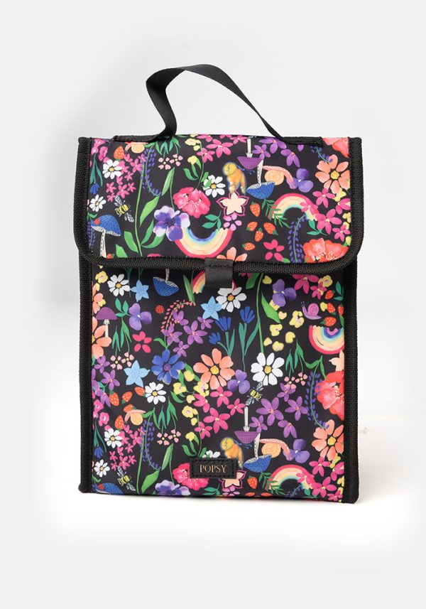 Rainbow Floral Print Popsy Lunch Bag Hot on Sale