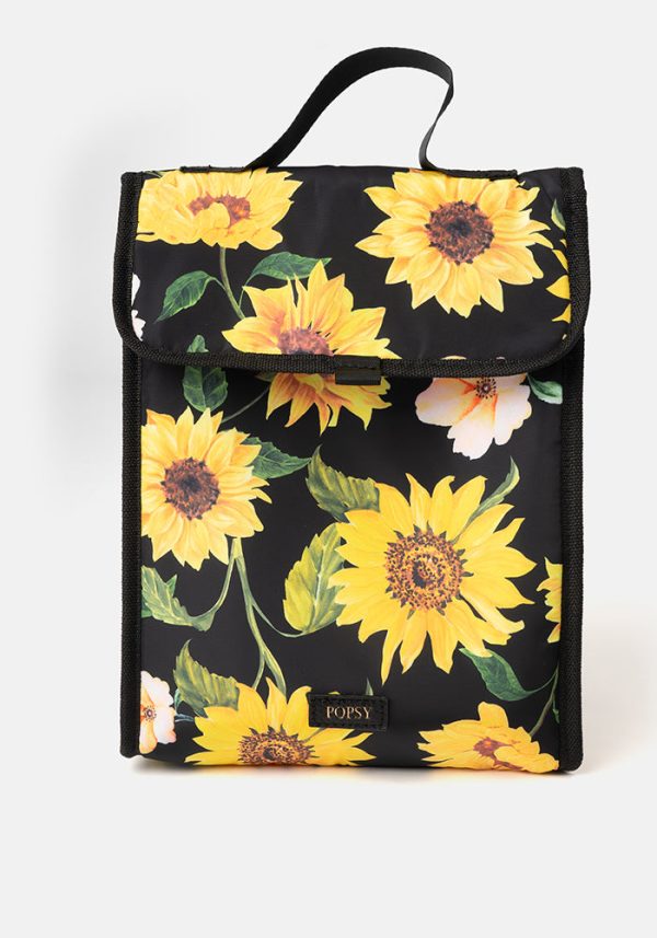 Sunflower Print Popsy Lunch Bag For Sale