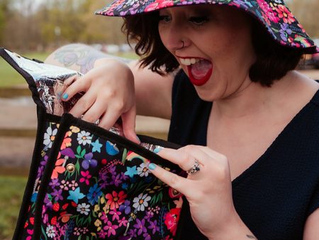 Rainbow Floral Print Popsy Lunch Bag Hot on Sale