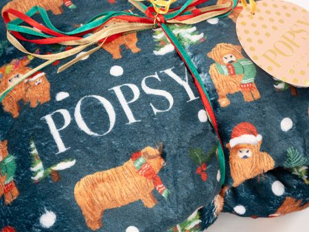 Pop-under Christmas Cows Print Plush Blanket For Cheap