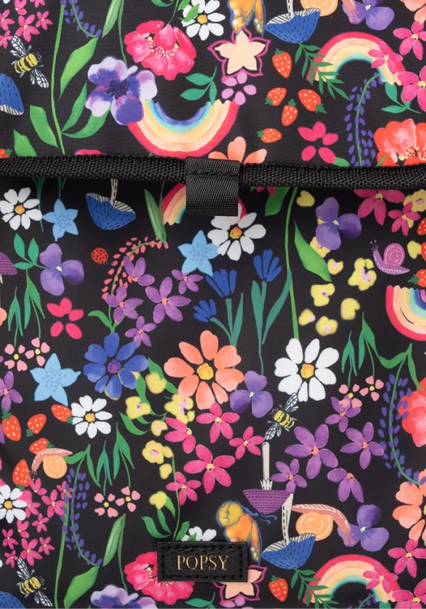 Rainbow Floral Print Popsy Lunch Bag Hot on Sale