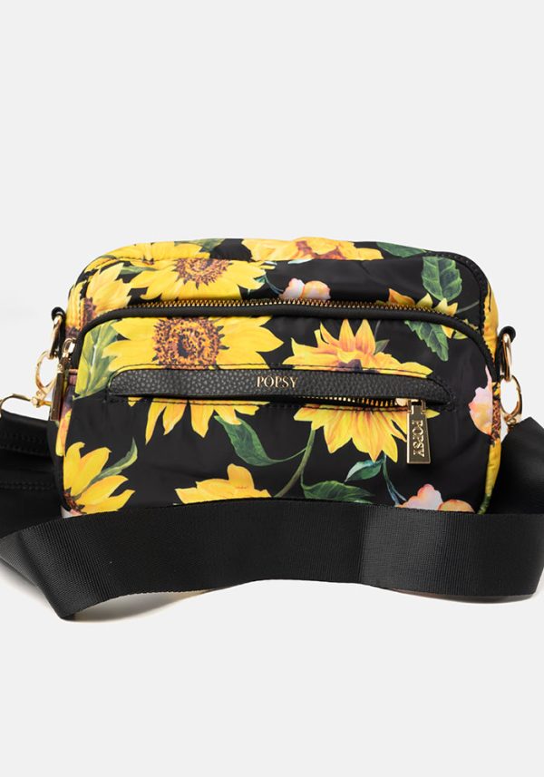 Sunflower Print Cross Body Bag For Sale