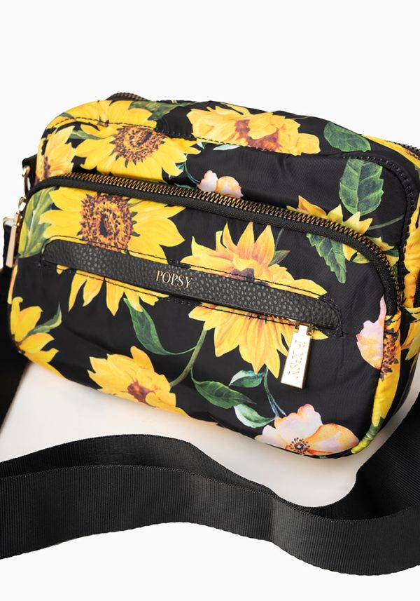 Sunflower Print Cross Body Bag For Sale