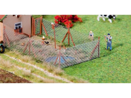 Wire mesh fence with wood poles 340 mm Online Hot Sale