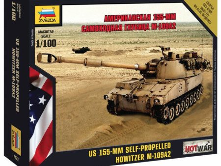 1 100 US 155mm SelfPropelled Howitzer M109A2  Plastic Model Kit For Sale