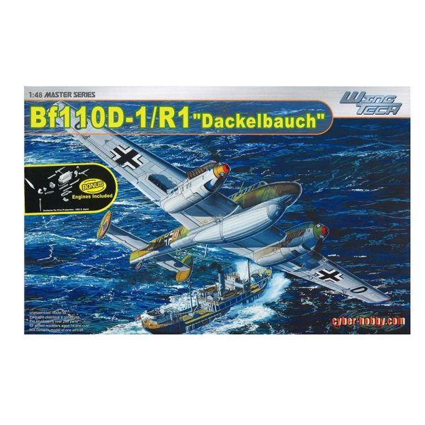 5556 1 48 Messerschmitt Bf110D1 R1   Dackelbauch   Plastic Model Kit Supply