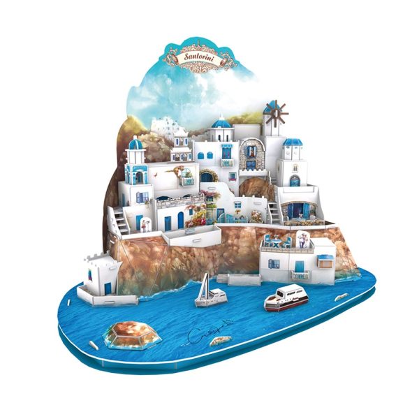 129pc 3D Puzzle Santorini Island For Sale