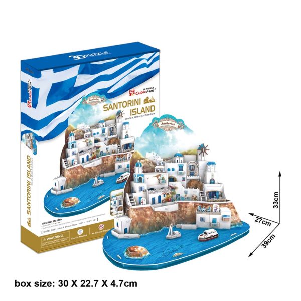 129pc 3D Puzzle Santorini Island For Sale