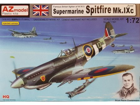 AZ7391 1 72 Spitfire Mk.IXC Aces Plastic Model Kit Hot on Sale