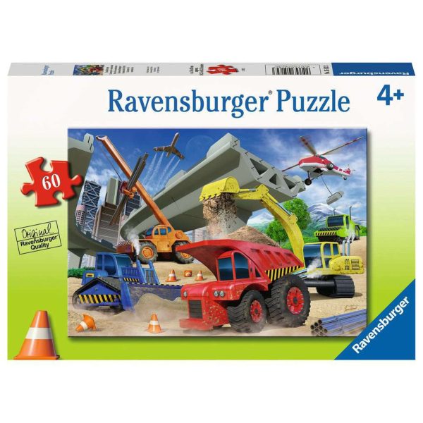 60pc Construction Trucks Puzzle For Cheap