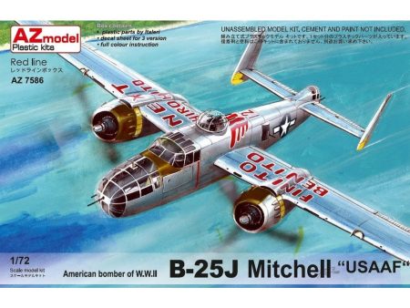 AZ7586 1 72 B25J Mitchell   USAAF   Ex. Italeri Plastic Model Kit For Cheap