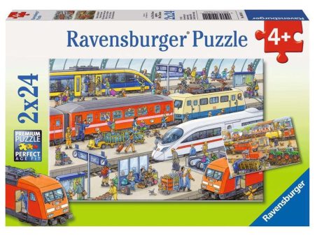 2x24pc Busy Train Station Puzzle Discount