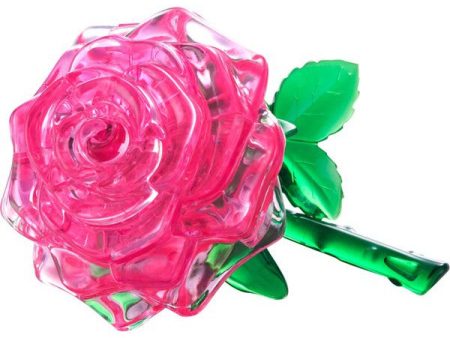 3D Pink Rose Crystal Puzzle For Discount