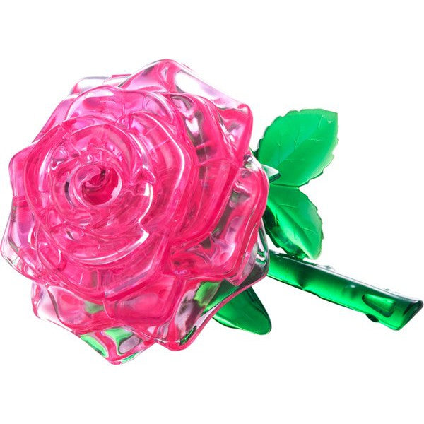 3D Pink Rose Crystal Puzzle For Discount