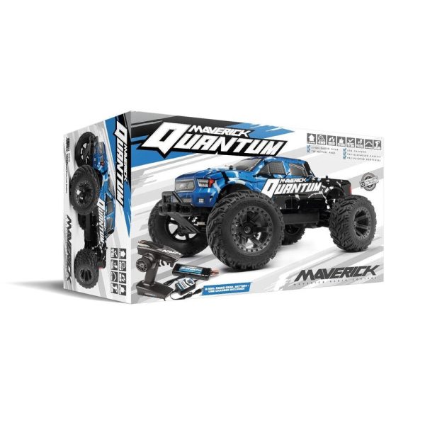 MV150100 Quantum MT 1 10 4WD Brushed Electric Monster Truck Black Blue Online Hot Sale