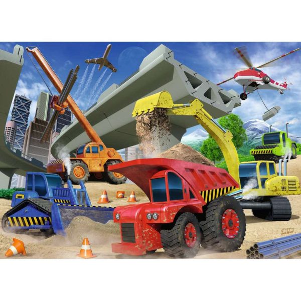 60pc Construction Trucks Puzzle For Cheap