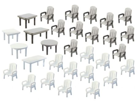 24 Garden chairs and 6 Tables on Sale