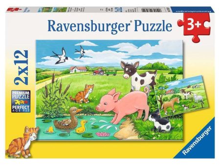 2x12pc Baby Farm Animals Puzzle For Sale