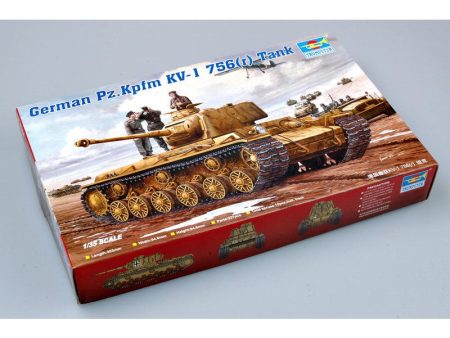 00366 1 35 German Pz.Kpfm KV1 756r Tank Plastic Model Kit For Sale