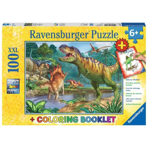 100pc World of Dinosaurs and Colouring Book For Discount