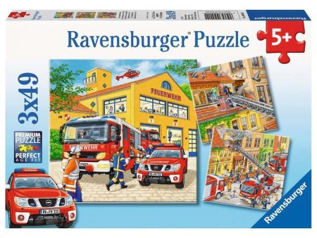 3x49pc Fire Brigade Run Puzzle Cheap