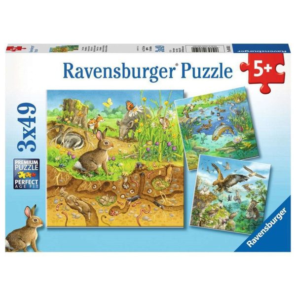 3x49pc Animals in their Habitats Puz Online