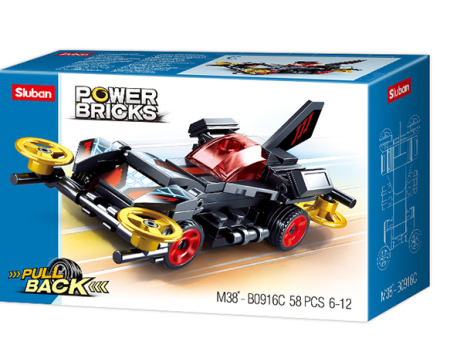 Power Bricks Pull Back Black Speeder 58pcs Discount