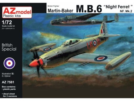 AZ7581 1 72 Martin Baker M.B.6 Night Freet NF.II Plastic Model Kit For Sale